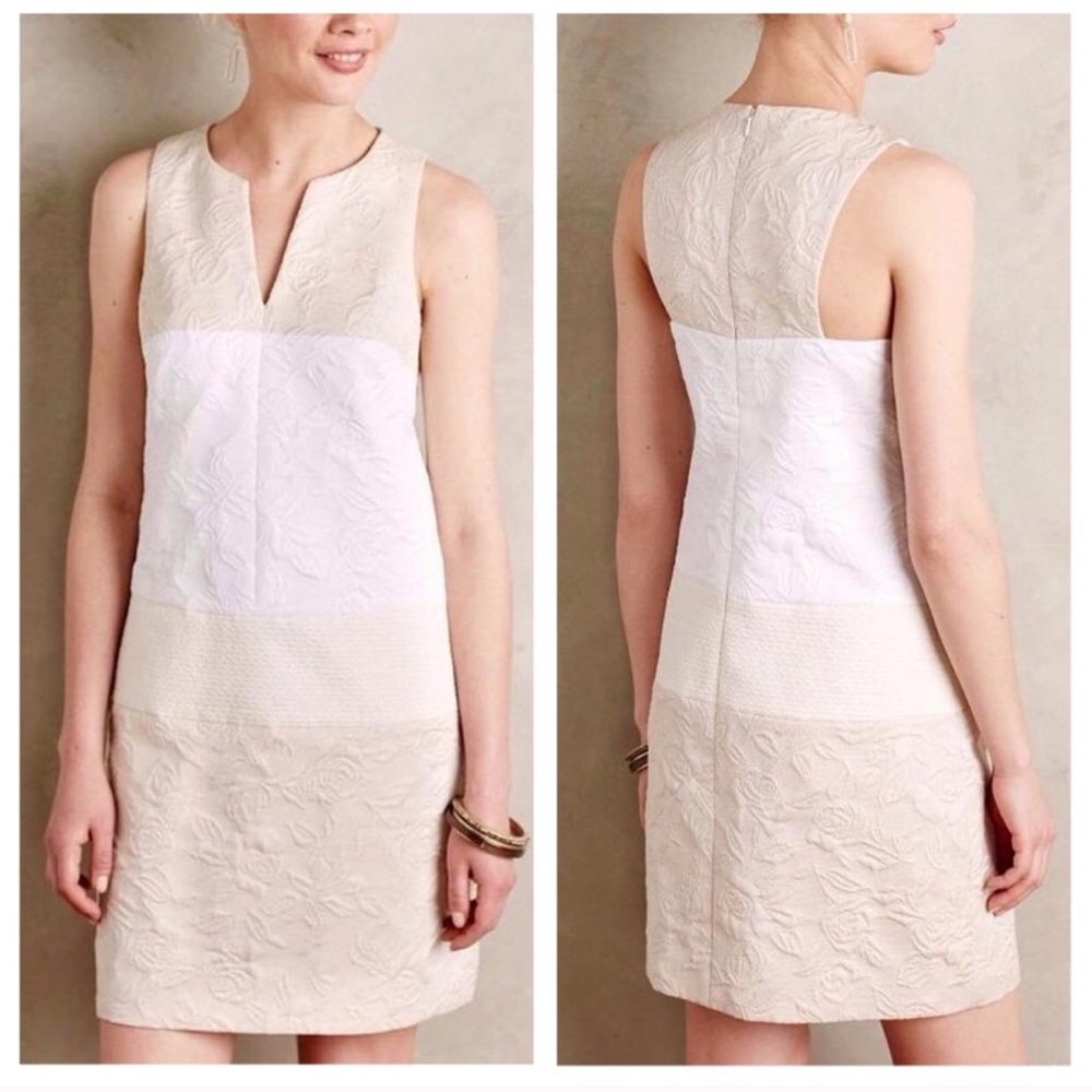 4. Collective Anthropologie 4c Rose Jacquard dress